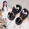 Children's sandals 2025 summer Korean version girls bow foreign princess single shoes baby pearl versatile beach shoes