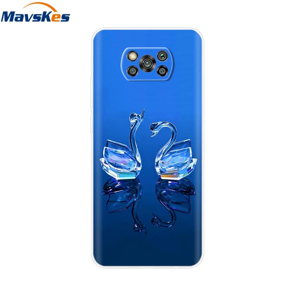 Flower Phone Case For Xiaom Poco X3 NFC Cute Heart Cartoon Funda For Poco X3 Pro Soft TPU Cover For Poco X3 NFC PocoX3 Pro Shell