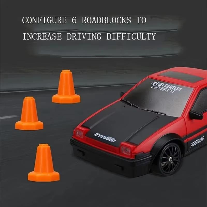 2.4G Cool High-Speed Drift Racing Car AE86 Model Remote Control Racing Car Four-Wheel Drive GTR Remote Control Car Boy Toy Gifts
