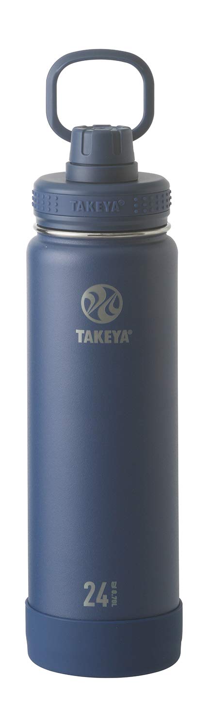 

Takeya Flask Active Line Midnight Бутылка для воды Бутылка из нержавеющей стали для прямого питья холодной TAKEYA [Takeya Official] 0,7 л полночь