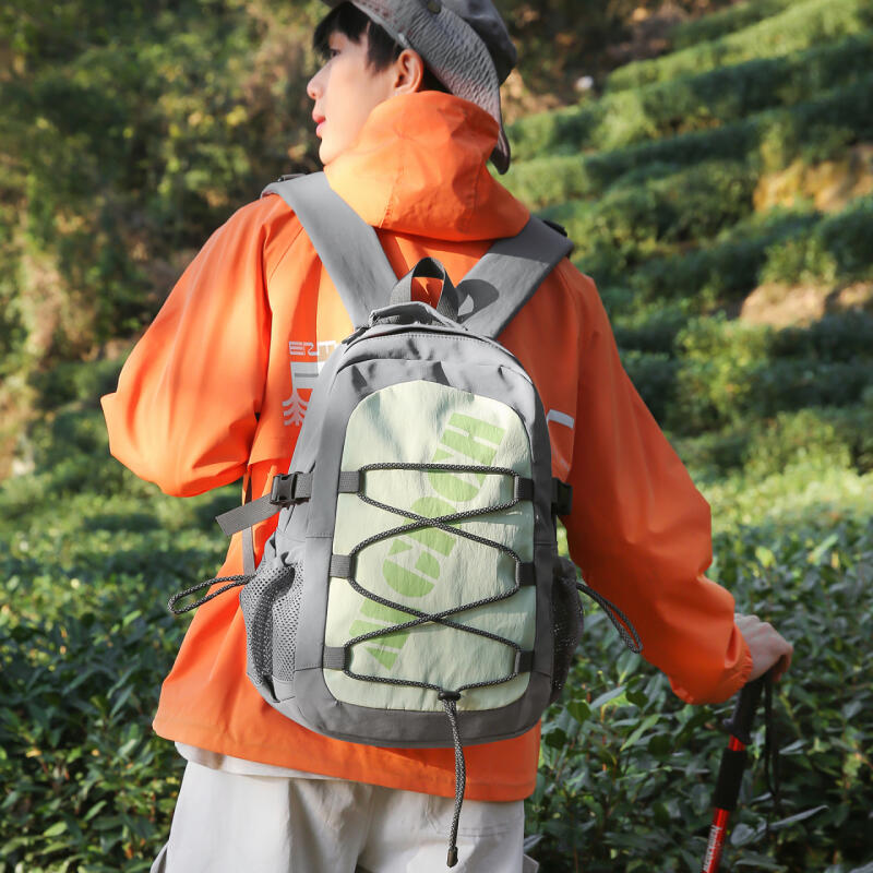 Letter Stitching Backpack Lightweight Hiking Backpack
