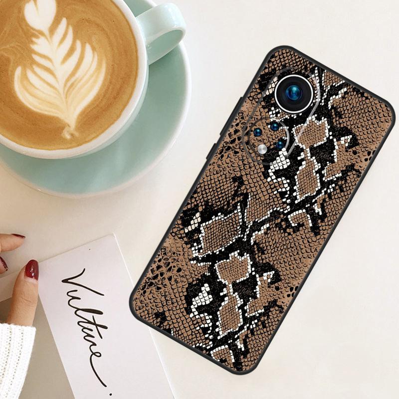Snake Skin For Huawei P40 P20 P30 P60 Pro Nova 5T 9 P Smart Honor Magic5 Lite 50 70 90 X8 X8a X9a Case