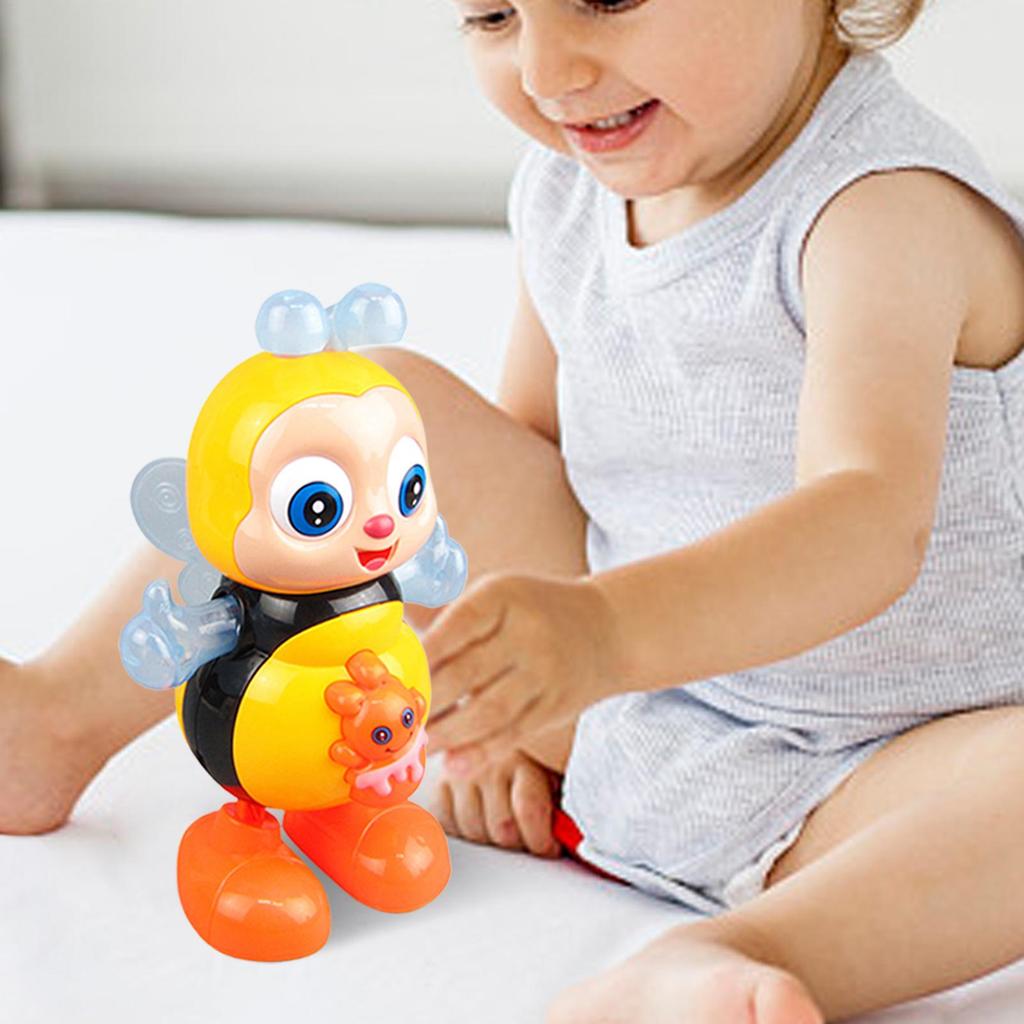 Baby Bee Toy Musical Interactive Toy Sensory Fun Developmental Cartoon Toy Kids Gifts Electric with Lights Dancing Robo