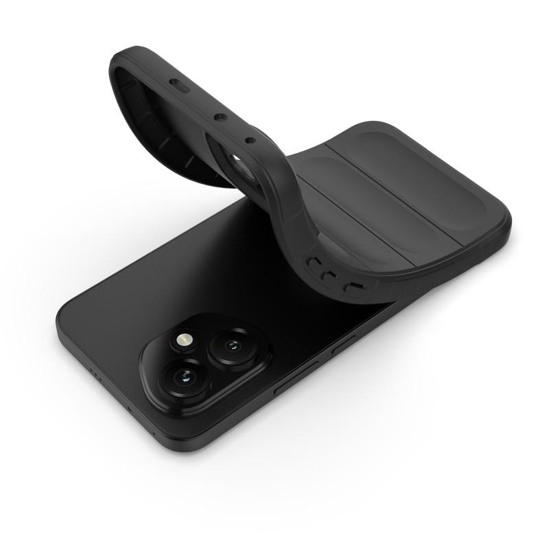 Für Honor 400 5G (Global) TPU Hülle WANLONFENG HD Serie Rutschfeste Handyhülle mit gehärtetem Glas