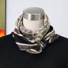 100% Mulberry Silk Scarf 90cm Square Twill Weave Paris Print Women