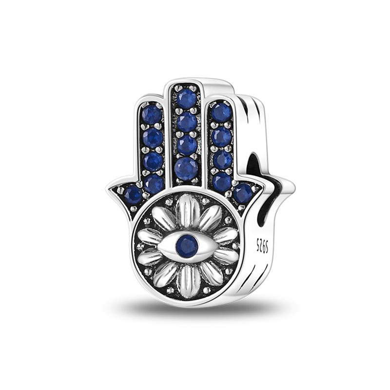 100% Rame Zircone Scintillante Occhio del Diavolo Occhio di Horus Auguri Migliori Portafortuna Perline Adatte a Braccialetti da 3 mm Gioielli Fai da Te