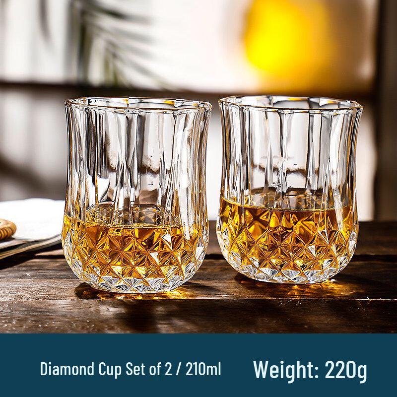 ZISIZ Handmade Crystal Whiskey Glass Set