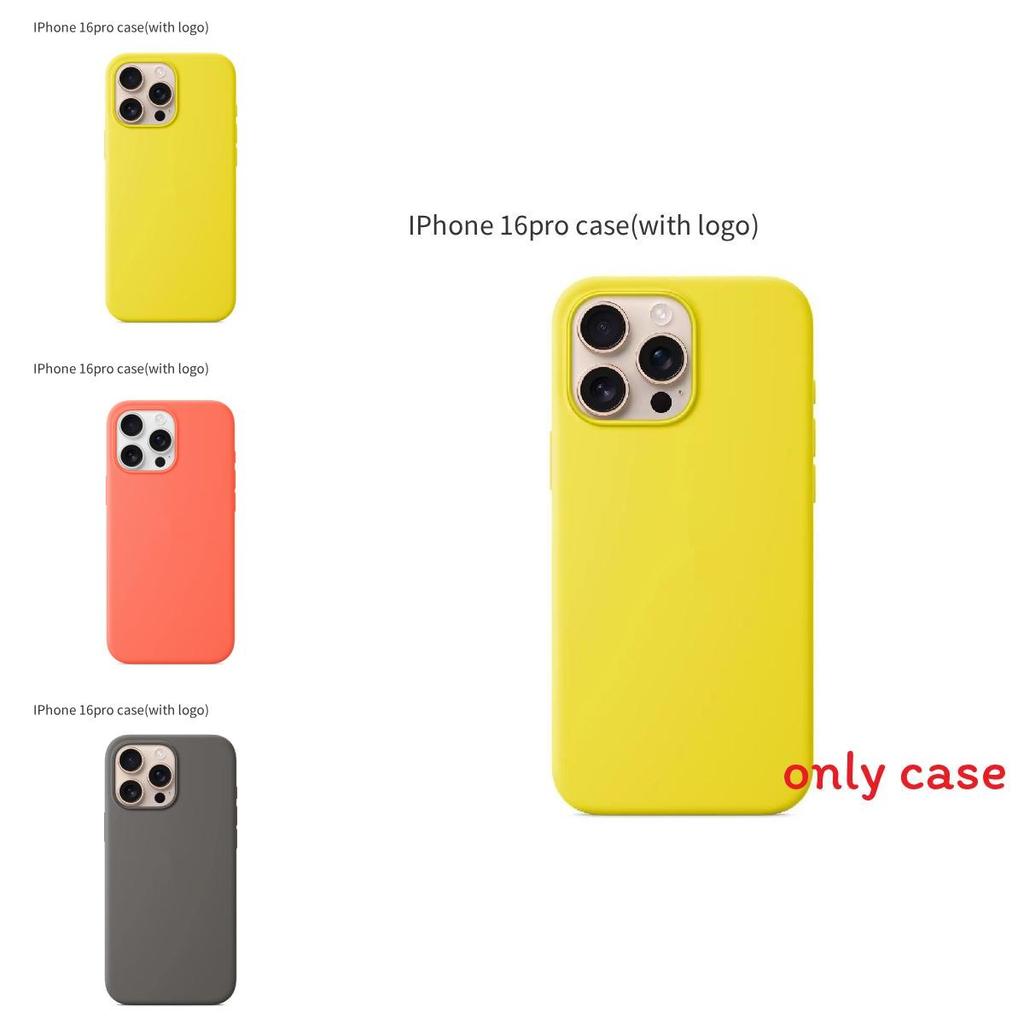 For Iphone16 Pro Solid Color Magnetic Silicone Phone Protective Case With Logo For Enhanced Protection