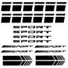 24pcs Red / Black / White Auto Racing Sport Logo Decals  for 18-21 Inch Wheels Tire Rim