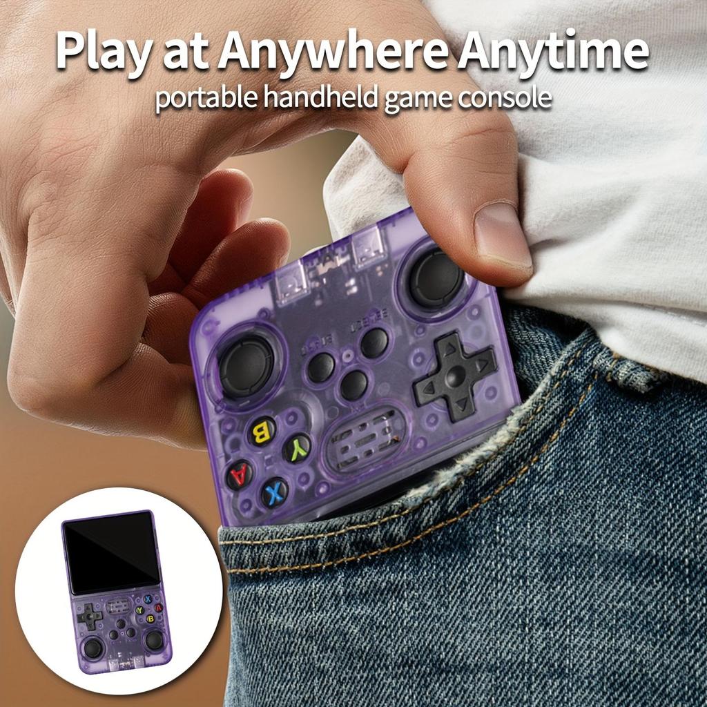 R36S Console Portatile Retro per Videogiochi Schermo IPS da 3,5 Pollici 20000 Giochi Classici Console Sistema Arkos Lettore Video Portatile da Tasca