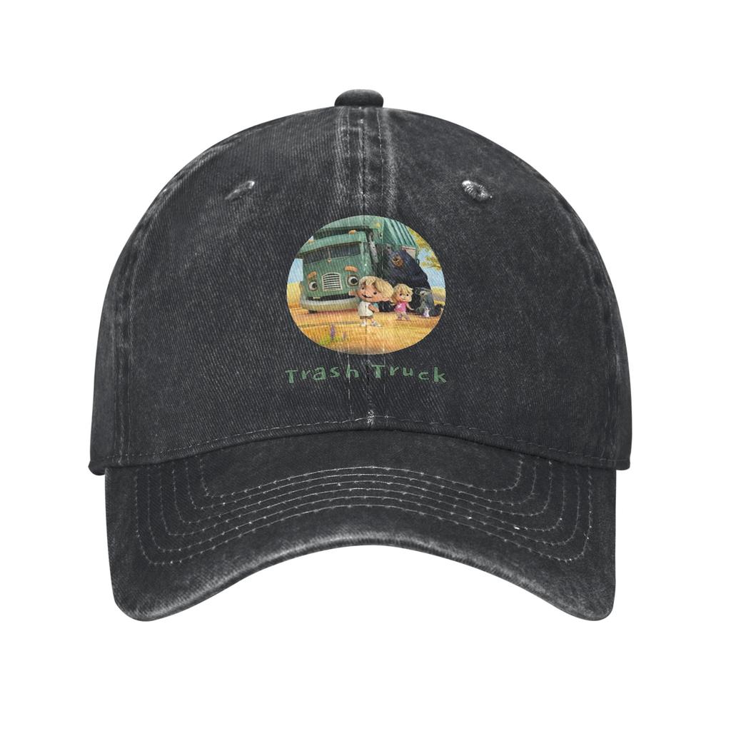 Trash Truck Animation Denim Fabric Cap Casual Baseball Caps Adjustable Hat Summer Unisex Baseball Hats