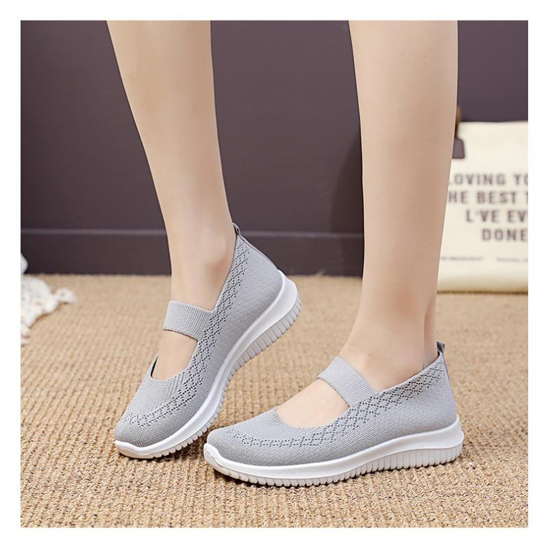 Women's Shoes, Cloth Shoes, Breathable Shoes, Straight Strap, Elderly Anti Slip Shoes, Mother's Shoes