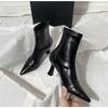 New Fashion Ankle Boots Women Pointed Toe Slim Short Ladies Booties Wedding Dress Shoes Autumn Winter Zapatos Mujer