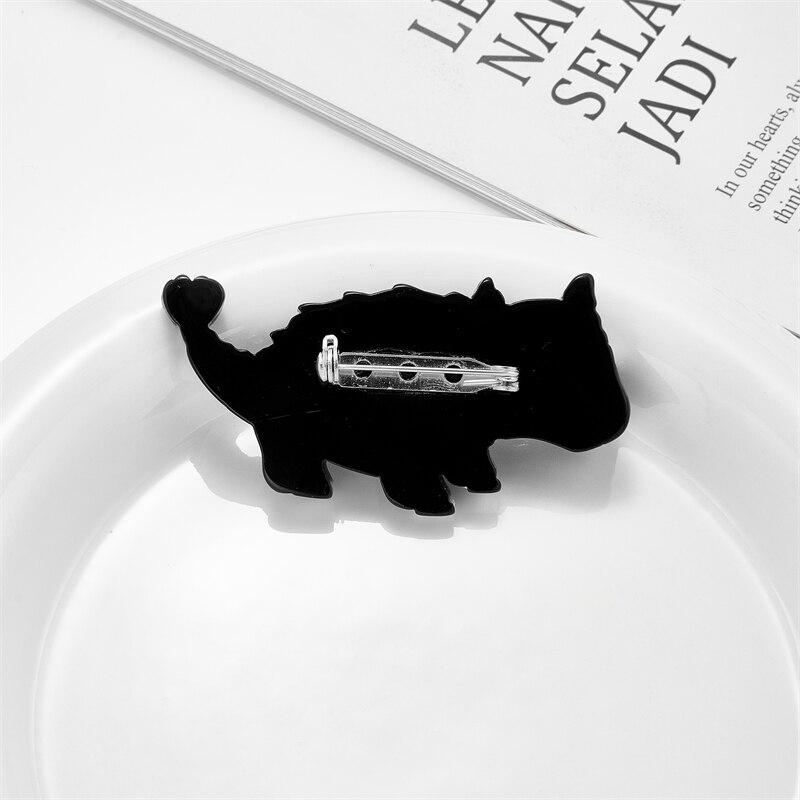 Blucome Lovely Dinosaur Shape Women Pins Brooches Acrylic Material Cute Style Animal Woman Brooch Casual Jewelry for Girls Gift