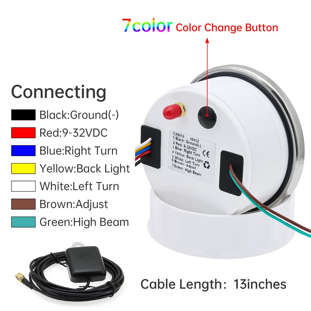 85mm GPS Speedometer Waterproof Anti-fogging LCD Display Speed Gauge Less Power Consumption Longer Life Car Boat Speedometer