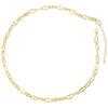 ZHUKOU Copper-Plated Gold Oval Lip Chain - Versatile O-Shaped Ripple Collar Necklace Accessory for Jewellery Making:VL729