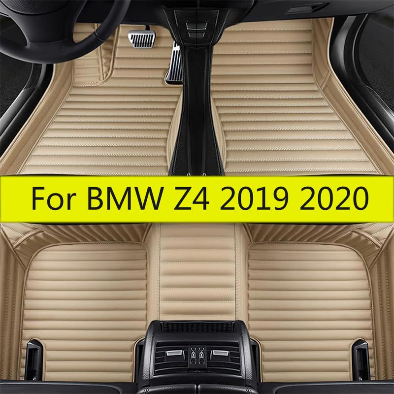 Car Floor Mats For BMW Z4   Car Interior Accessories Styling  Leather Front & Rear Side Foot Pads Decoration