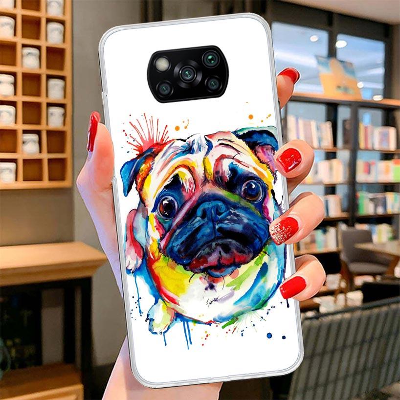 

French Bulldog Dog Pug Cover Phone Case For Xiaomi Poco F7 Ultra X7 X6 X5 Pro M7 Redmi 15C 15 13C 13 12C 12 10C 10 9A 9C 9T 9 Sh Redmi 10C