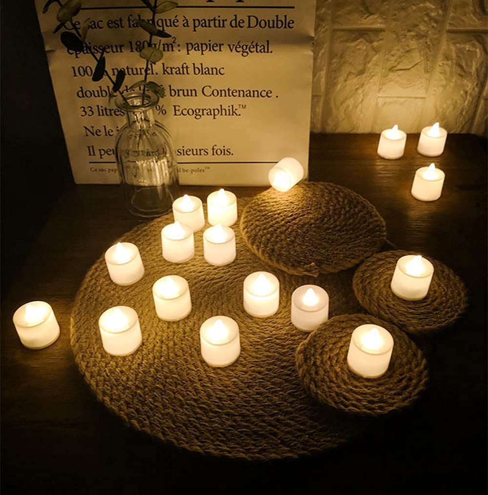 

Yixintech LED Tealight Candles, Stylish and Relaxing Candles, Unscented, Warm White, Perfect for Christmas, Parties, Weddings, Birthdays, and