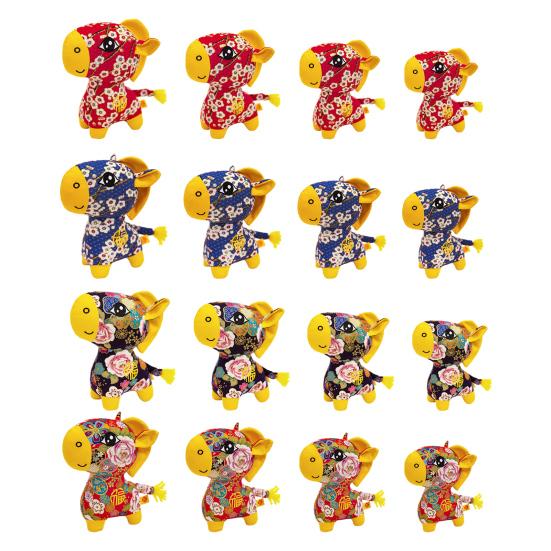 2026 Year of The Horse Doll Pendant National Style Fabric Plush Toy Good Luck Lively Desktop Ornament Festival Gift