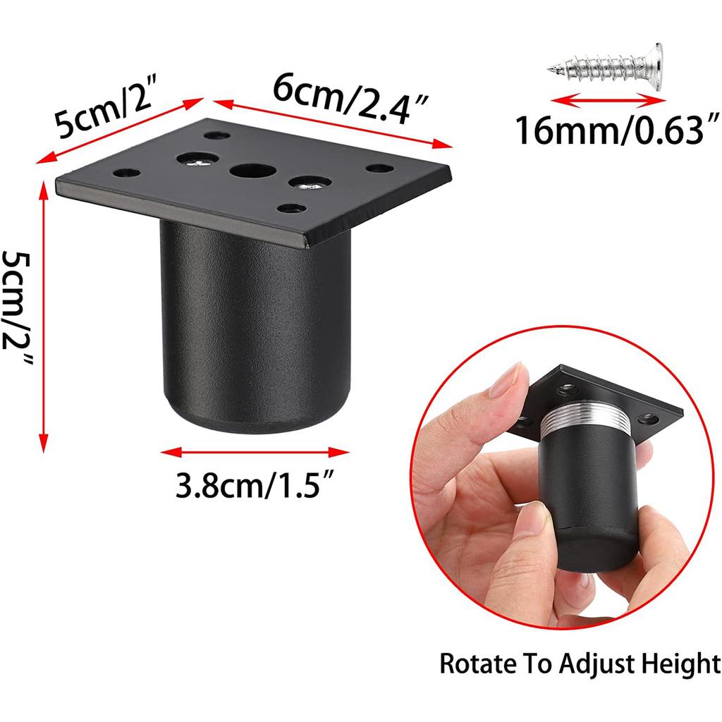 Adjustable Cabinet Legs Adjustable Furniture Legs Sofa Furniture Cabinet Riser DIY Furniture Replacement Legs for TV Cabinet Foo