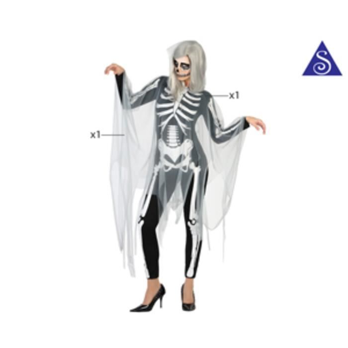 Déguisement De Squelette XL - Femme - Noir - Polyester