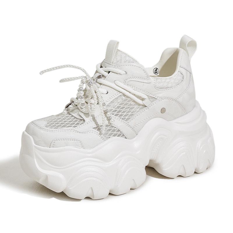 

Женские кроссовки папины кроссовки 2025 лето новые полые дышащие сандалии универсальная спортивная повседневная обувь на толстой подошве женская обувь 39