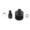 A16P-Straight AN8 12Mm Universal Small Motorcycle Cold Air Intake Filter Kit With Push Ends Crank Case Vent Cover Breather