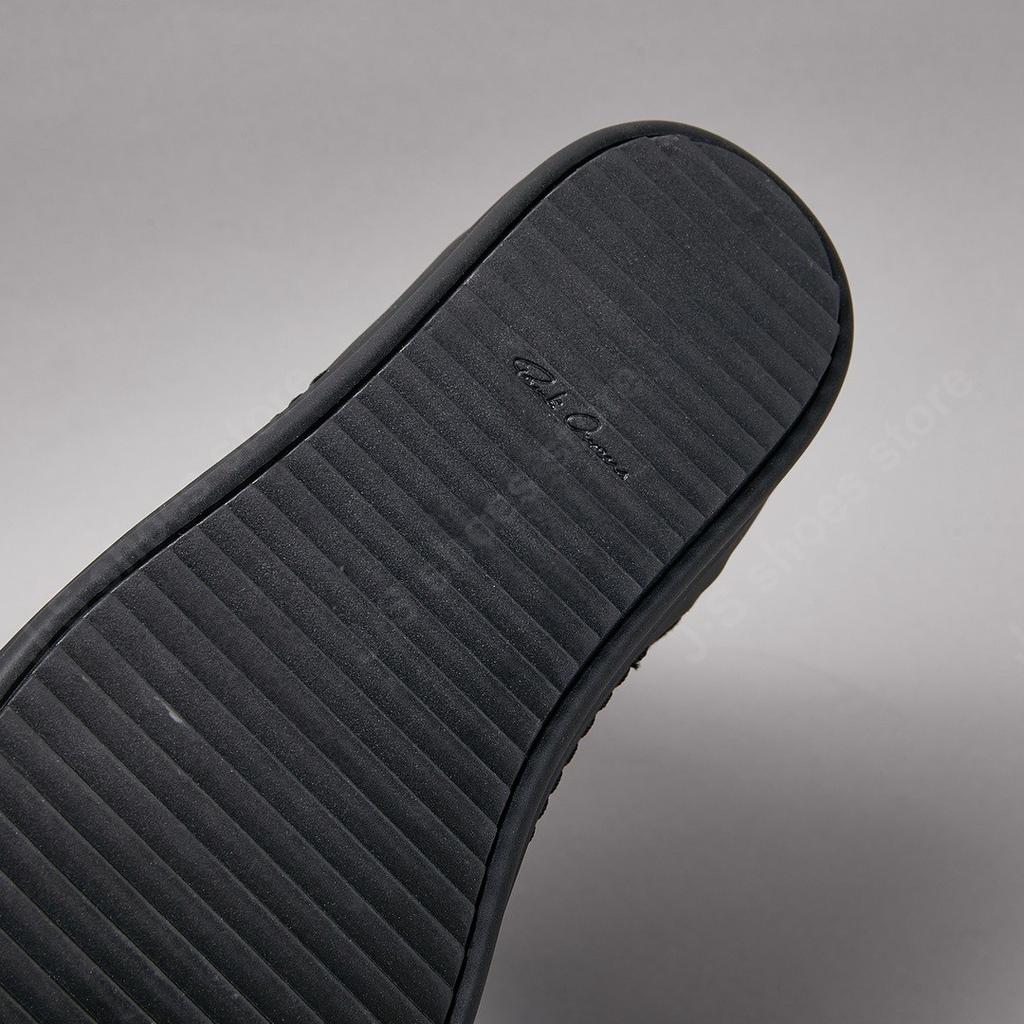 R-o Genious Sneakers Vollschwarzes Leder High-Top-Schuh Herren Sneaker Reißverschluss Damen Freizeitschuhe Geobasket Design Stiefeletten