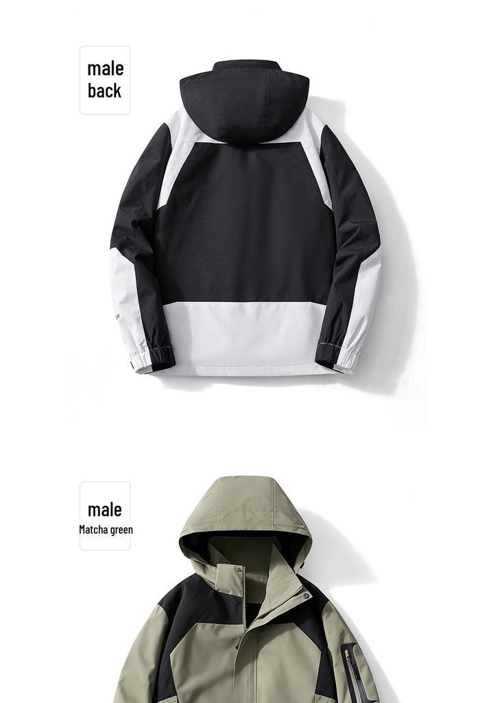 Wasserdichte Kapuzen-Wanderjacke für Damen und Herren für Herbst/Winter