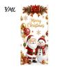 Removable Festive Wall Art Christmas Window Clings, Cute Snowman Santa Penguin Reindeer Stickers for Decals Glass, Reusable Holiday Static PVC