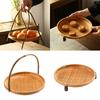 Handcrafted Bamboos Snacks Plate Lightweight Portable Fruit Dessert Tray For Kitchen Dining Outdoor Event