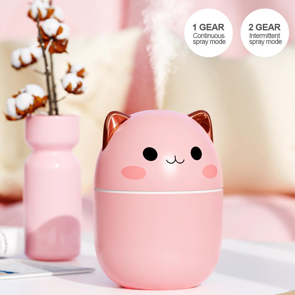 

Portable Kawaii Air Humidifier Aroma Oil Diffuser with Night Light USB Chargeable Cool Mist Sprayer Plants Purifier Humificador белый