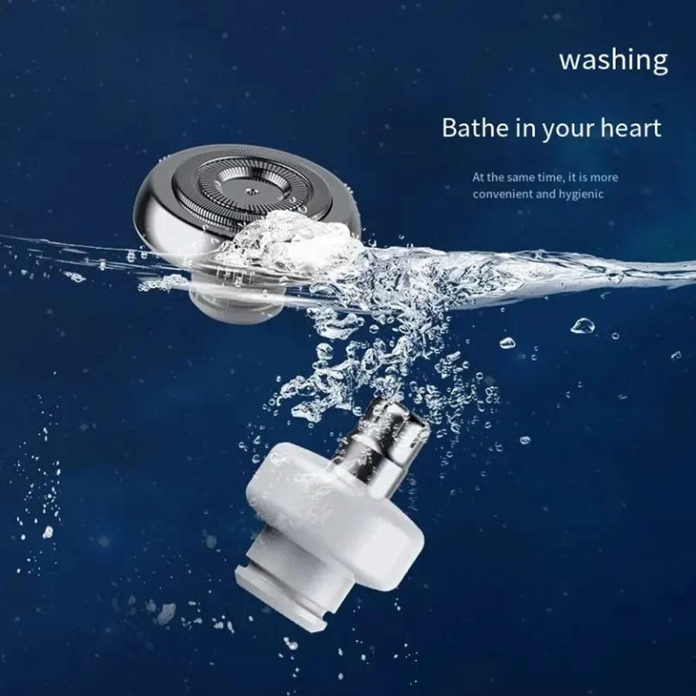 Men's Portable Capsule Razor - Mini Electric Shaver with Nose Hair Trimmer, Multifunctional Grooming Tool