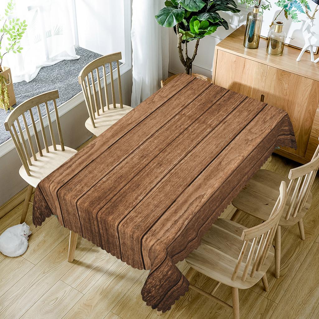 Holzmaserung Tischdecke Natürlich Rustikal Rechteckiger Tisch Holzstruktur Wasserdicht Esstischdeko Für Küche Party Heimdeko