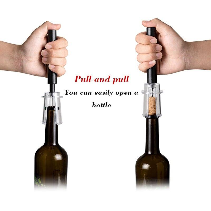 Portable Wine Bottle Opener Wine Pump Corkscrew Air Pressure Stopper Pin Jar Cork Remover Kitchen Tools Bar Wine Accessories