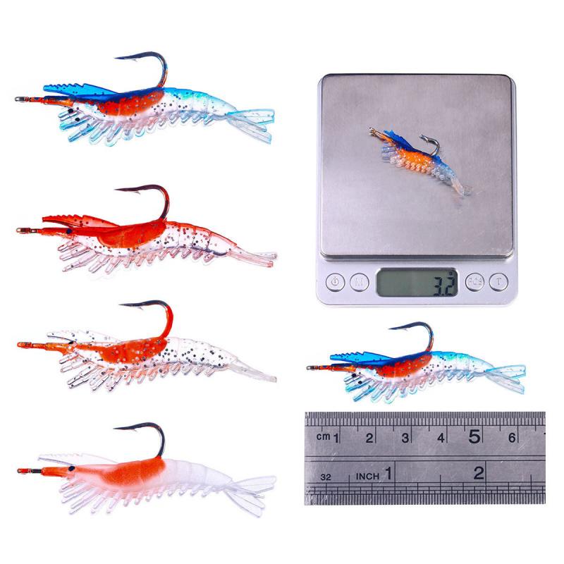 Lure Soft Bait6cm3gPewter Shrimp5Only Bionic Fake Bait for Sea Bass and Universal Freshwater and Saltwater Fishing Lure