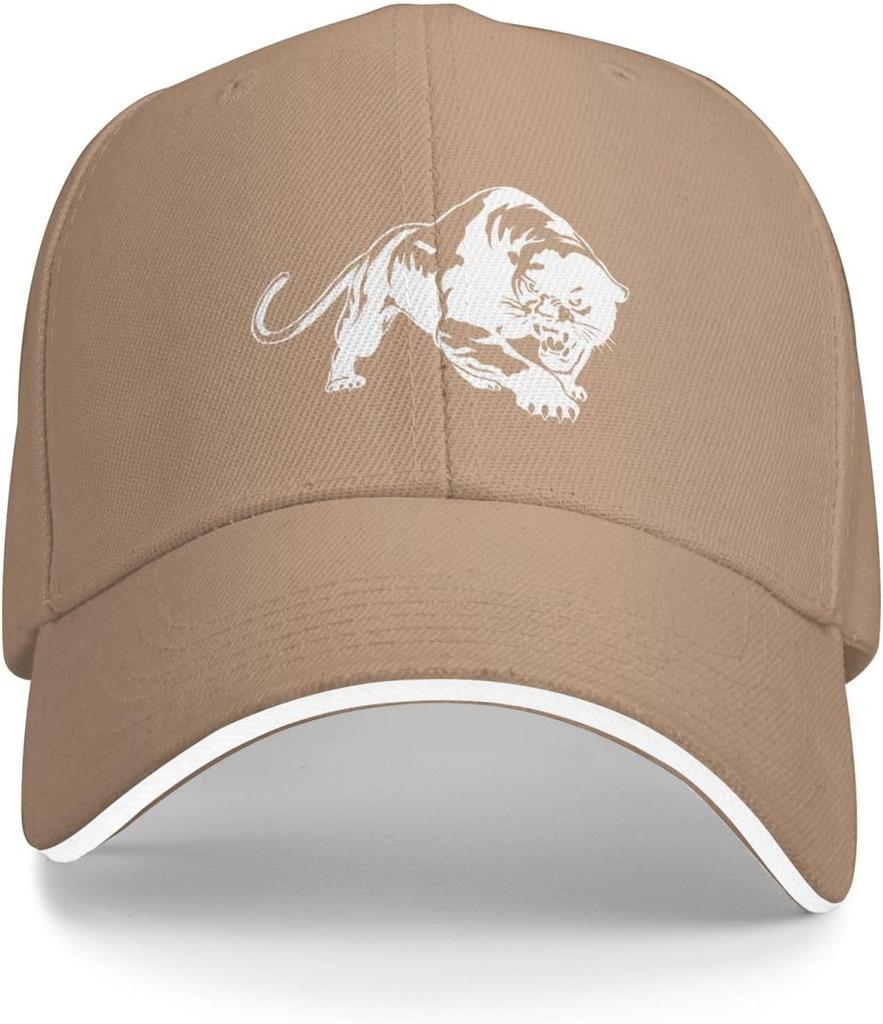 Black Panther Roaring Graphic Baseball Cap Polyester Adjustable Outdoor Sports Hat for Adult