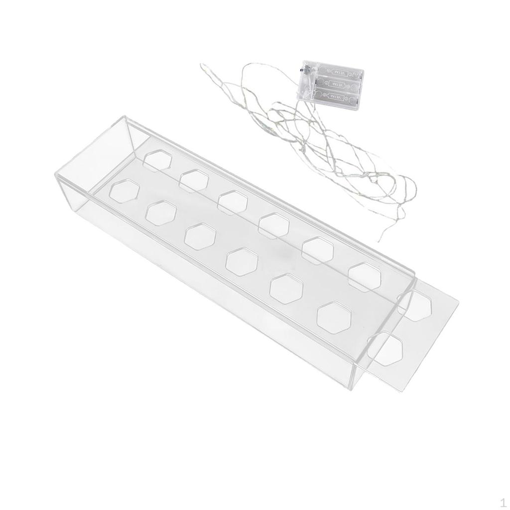 Acrylic Flower Vase Rectangular Bud Plant Holder Modern Floral Vases Decorative Art