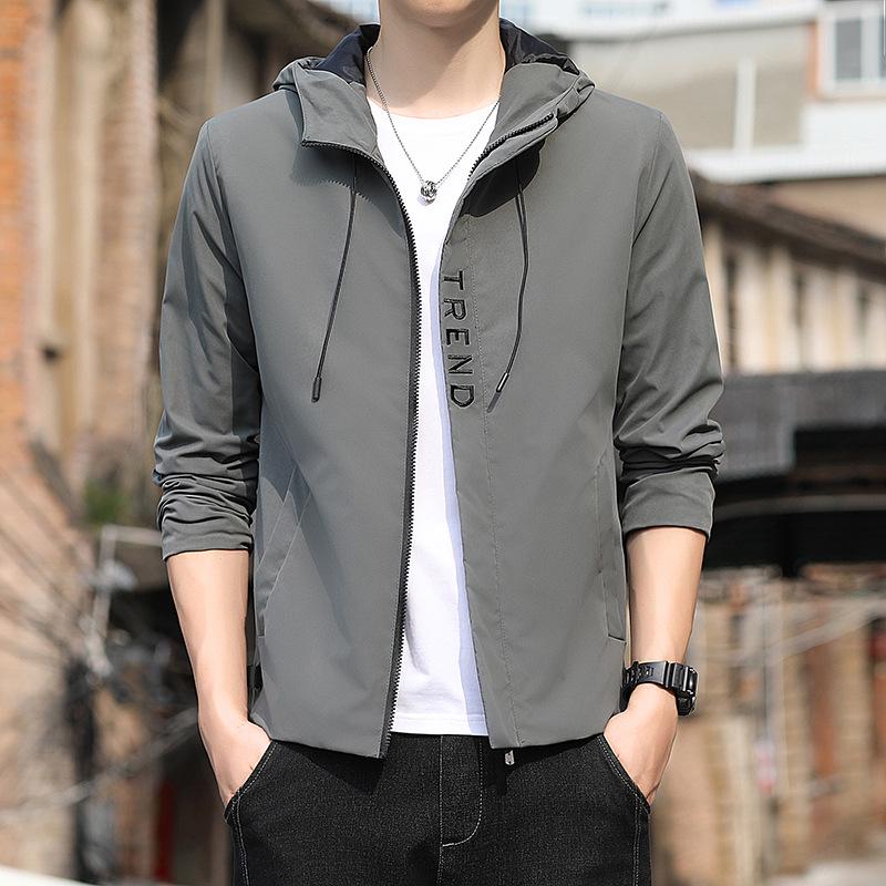 2025 Men's Casual Hooded Jacket - Spring/Autumn Fashion, Lightweight, Loose Fit, Sports Cardigan