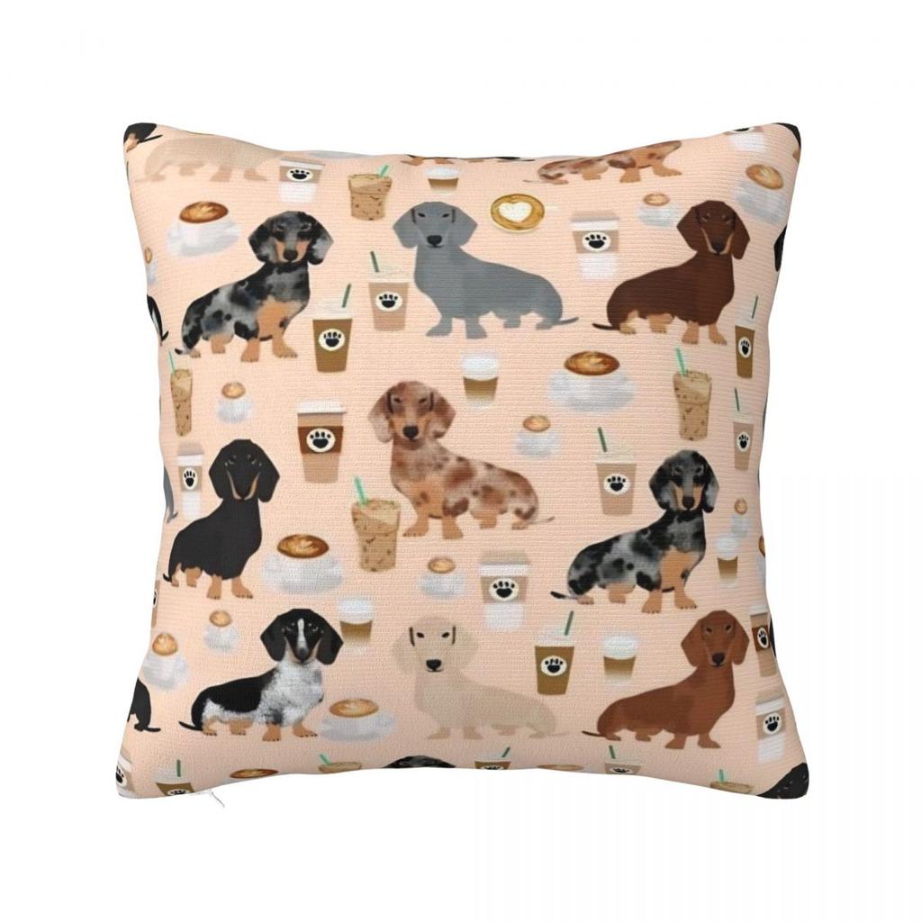Dachshund Throw Pillow Cover Cushions for Sofa Gift for Animal Dog Lover 4545cm Cushion Covers
