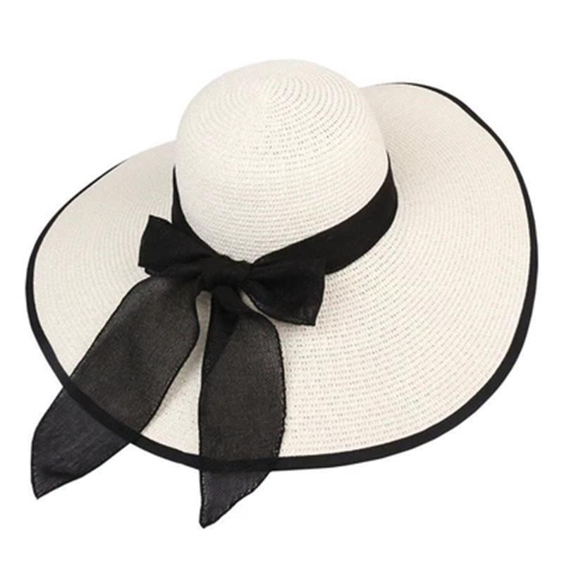 Ladies' Color Woven Wide Brimmed Sun Hat