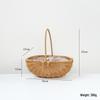 Handwoven Rattan Basket: Fruit, Picnic, Flower Tote for Festivals & Decor