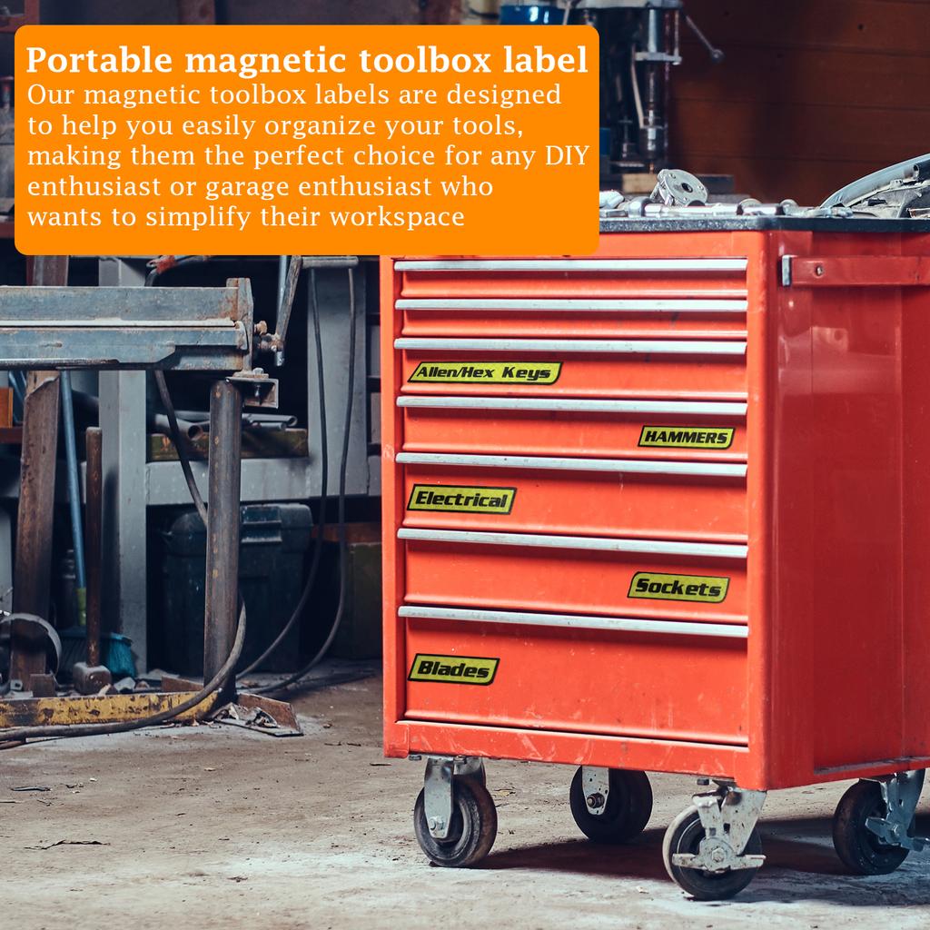Portable Magnetic Toolbox Labels Set – Reusable Magnetic Tags For Tool Organization And Storage