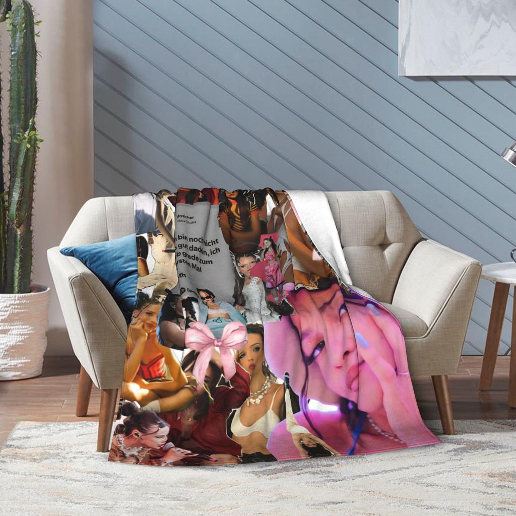 Nina Chuba Sänger Accessoires Decke Gemütlich Weich Überwurfdecken für Wohnzimmer 50x60 Zoll Mehrere Größen Tagesdecke