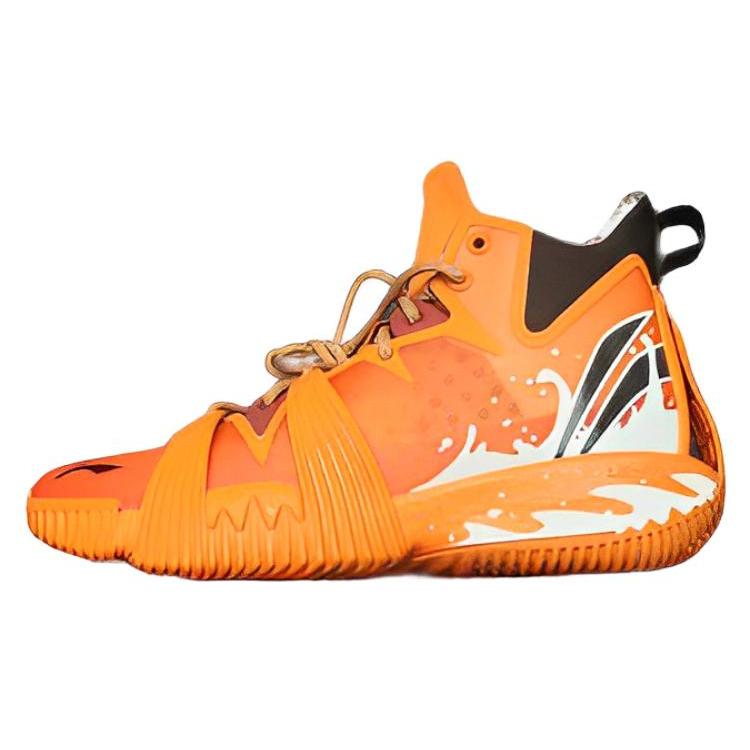 

LiNing Badfive 1 Badfive Anti Slip Wear Resistant Mid Top Basketball Shoes Men s Orange 42
