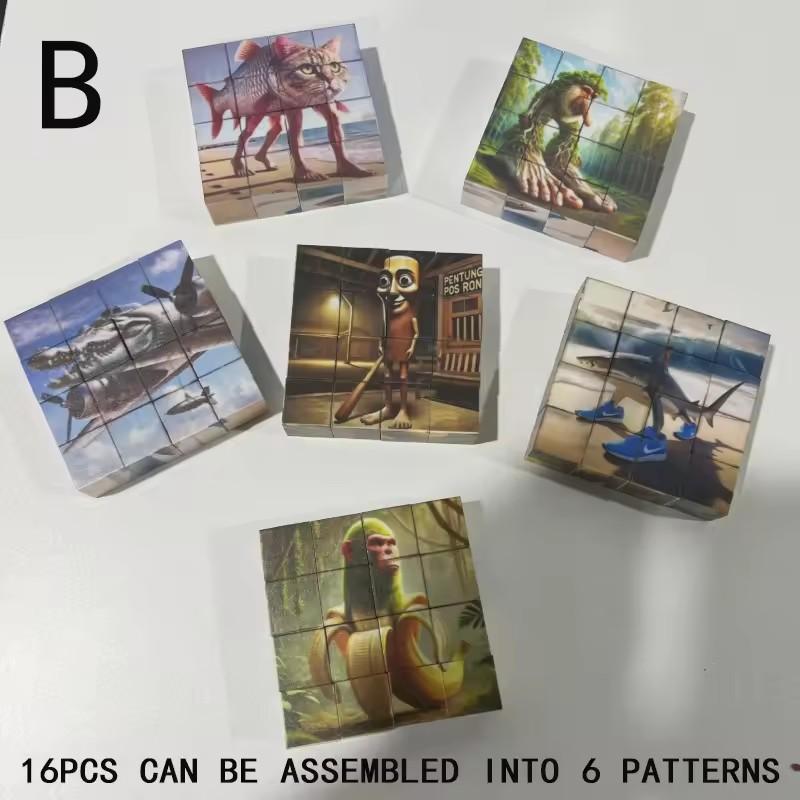 

Tung Tung Tung Sahur Italian Brain Rot Animals Tralalero Tralala Shark Magnetic Building Blocks