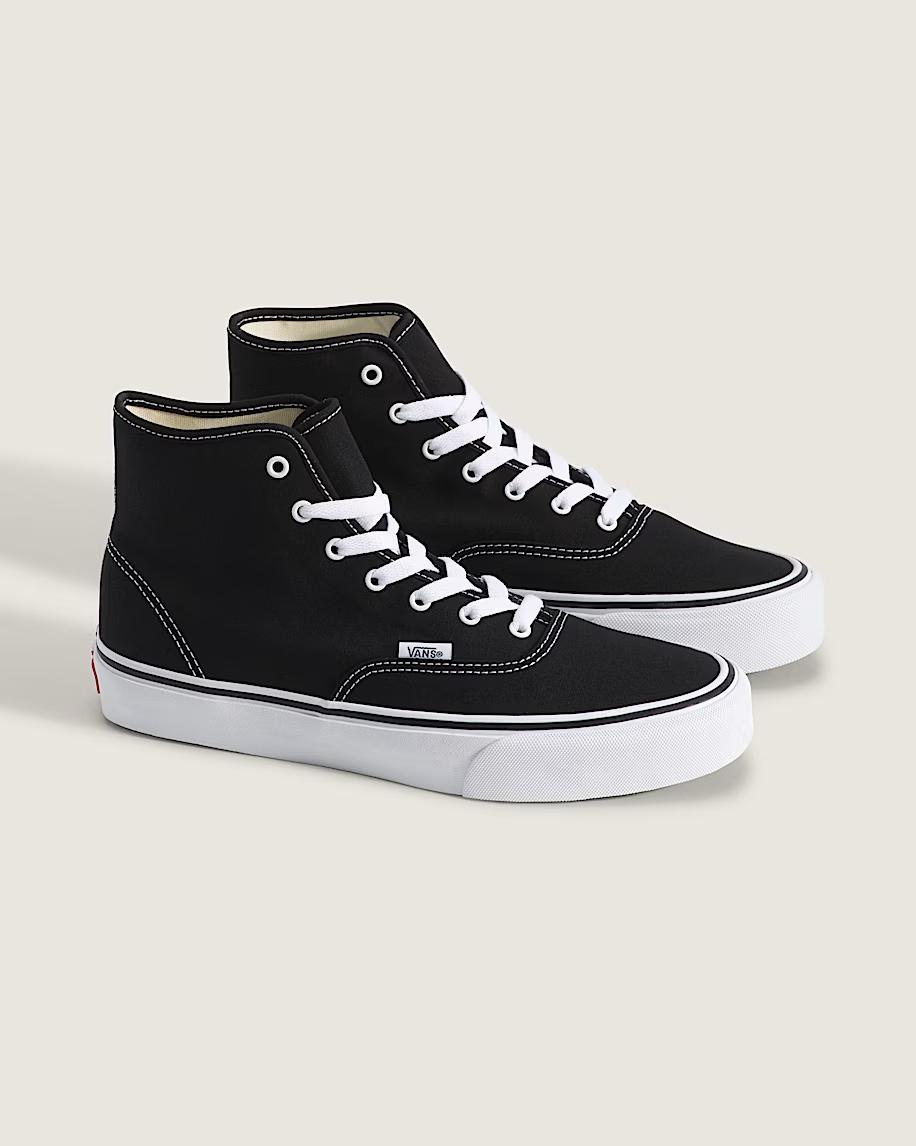 VN000E8H6BT Vans Skate Authentic Hi 2.0 Black White (Men s) 8