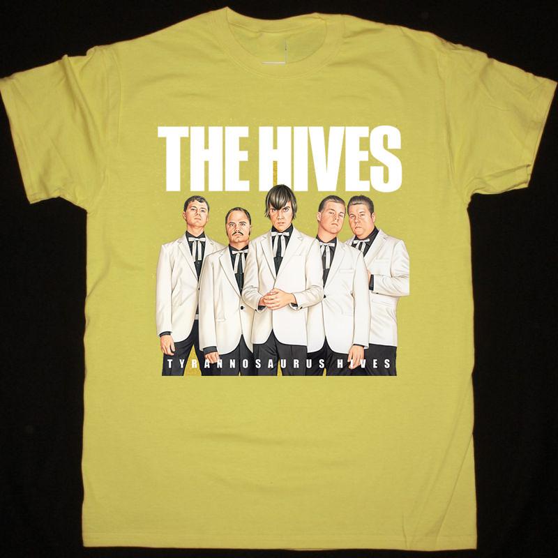 The Hives Band Tyrannosaurus Hives Album Yellow Cotton T Shirt Full Size S5XL Unisex T-Shirt L