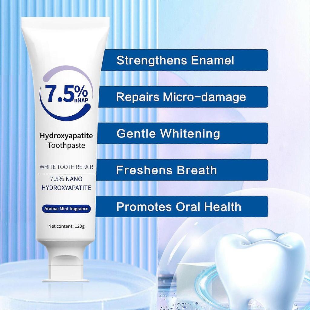 Hydroxyapatite Toothpastes for Enamel Protection and Tooth Strengthening, Gentle Mint, Fresh Breath, Daily Use for Oral Health